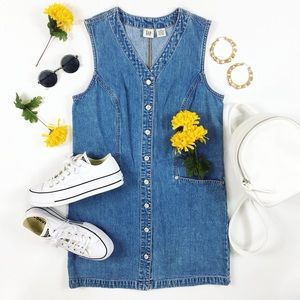 gap • vintage 90's denim mini dress